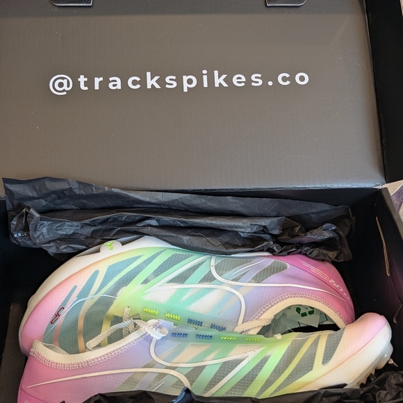 HYPER CARBON CP2 SPRINT TRACK SPIKES, Rainbow color, size men's 8, women's 9.5 - Picture 3 of 10